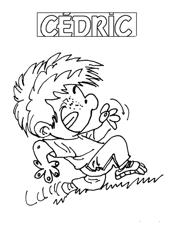 Cedrics Ausmalbild zum Ausmalen für Kinder