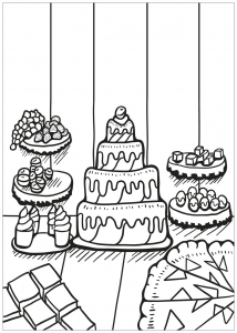 cupcake-2 (Ausmalbild von Cupcakes und Kuchen)
