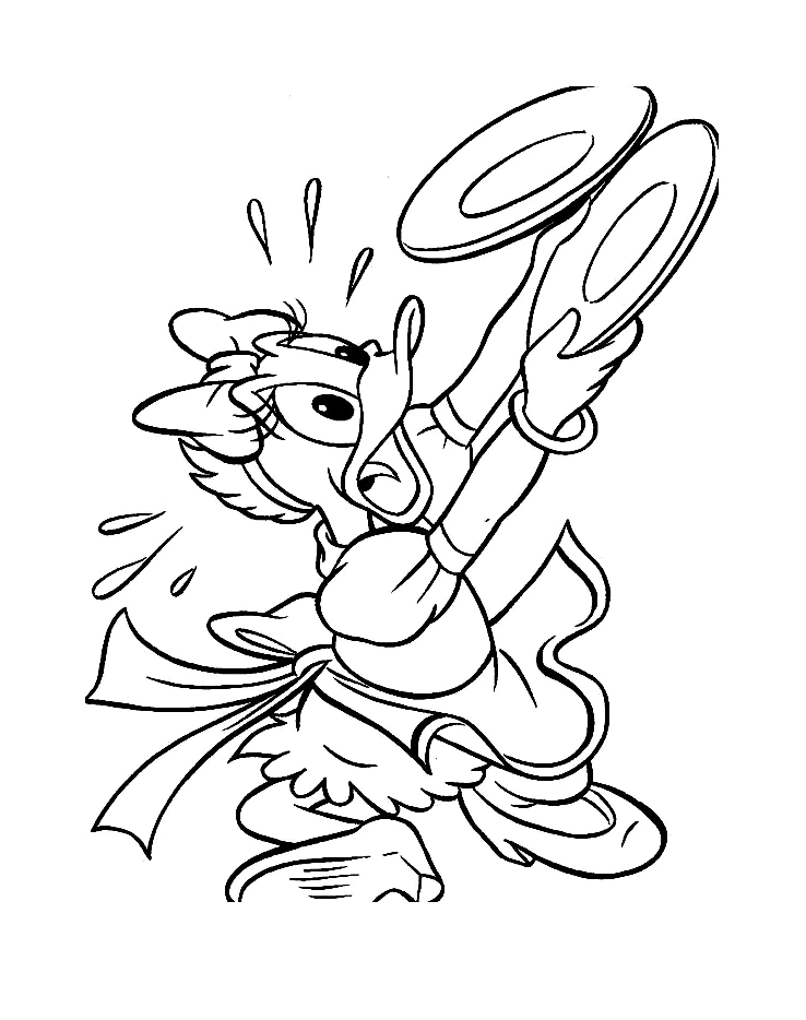 Bild von Daisy Duck zum Ausdrucken und Ausmalen