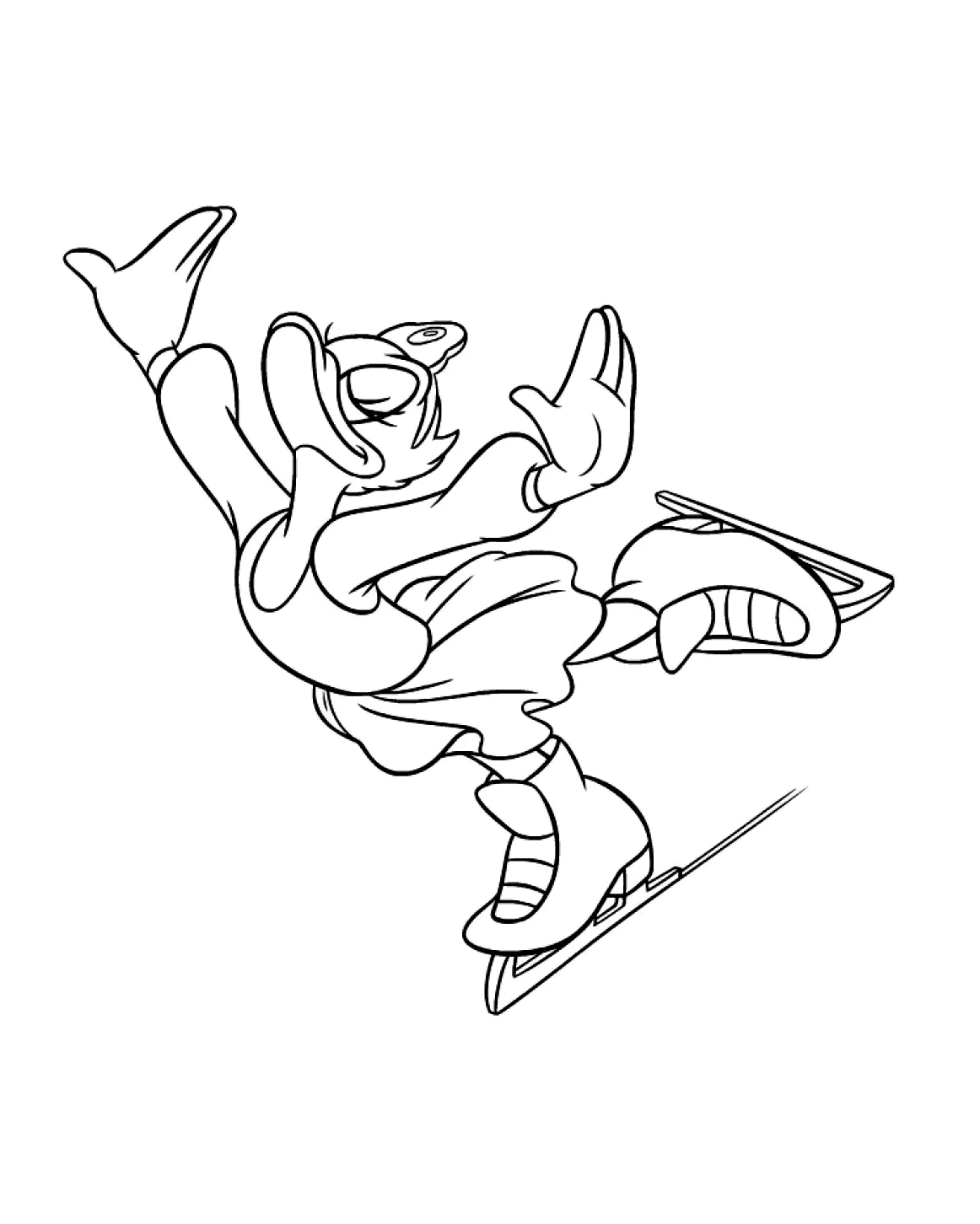 Ausmalbilder von Daisy Duck für Kinder (Ausmalbild zum Ausdrucken und Ausmalen für Kinder)