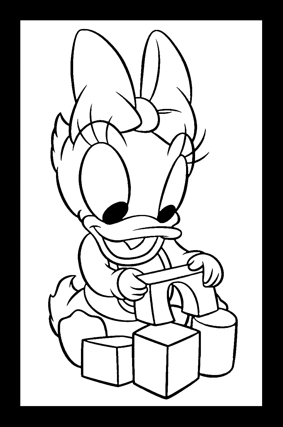 Kostenlose Daisy Duck-Zeichnung zum Herunterladen und Ausmalen