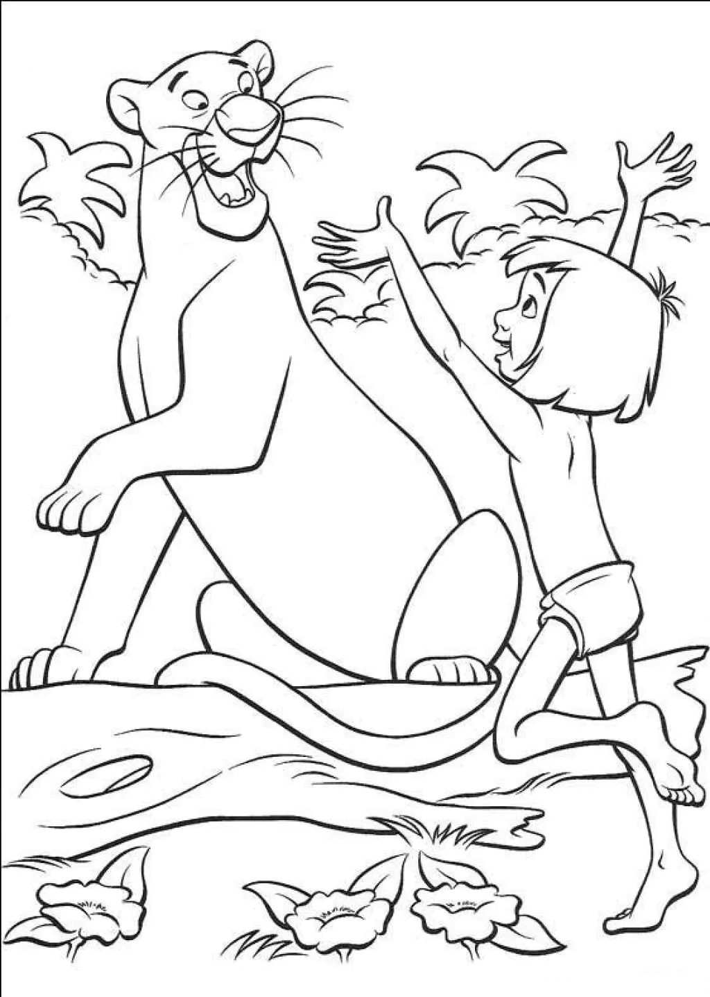 Le Das Dschungelbuch Coloriage zum kostenlosen Ausdrucken (Ausmalbild zum Ausdrucken und Ausmalen für Kinder)
