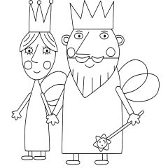 Ausmalbilder von Das kleine Königreich von Ben und Holly zum Ausdrucken und Ausmalen für Kinder