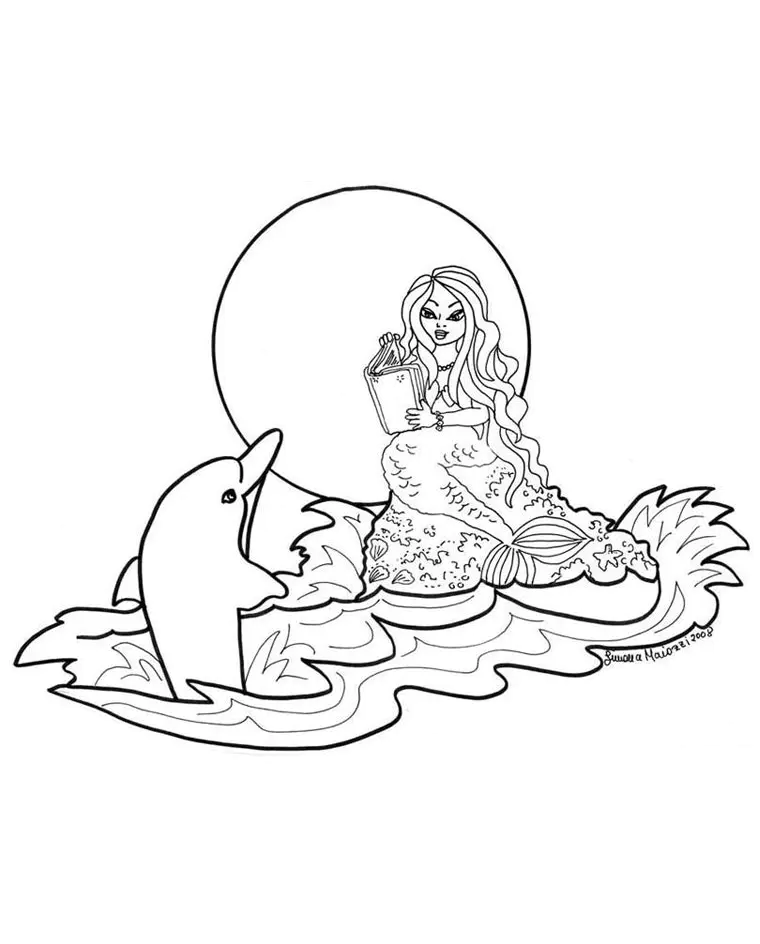 Delfin-Collage für Kinder (Ausmalbild von Delfine zum Ausdrucken und Ausmalen für Kinder)