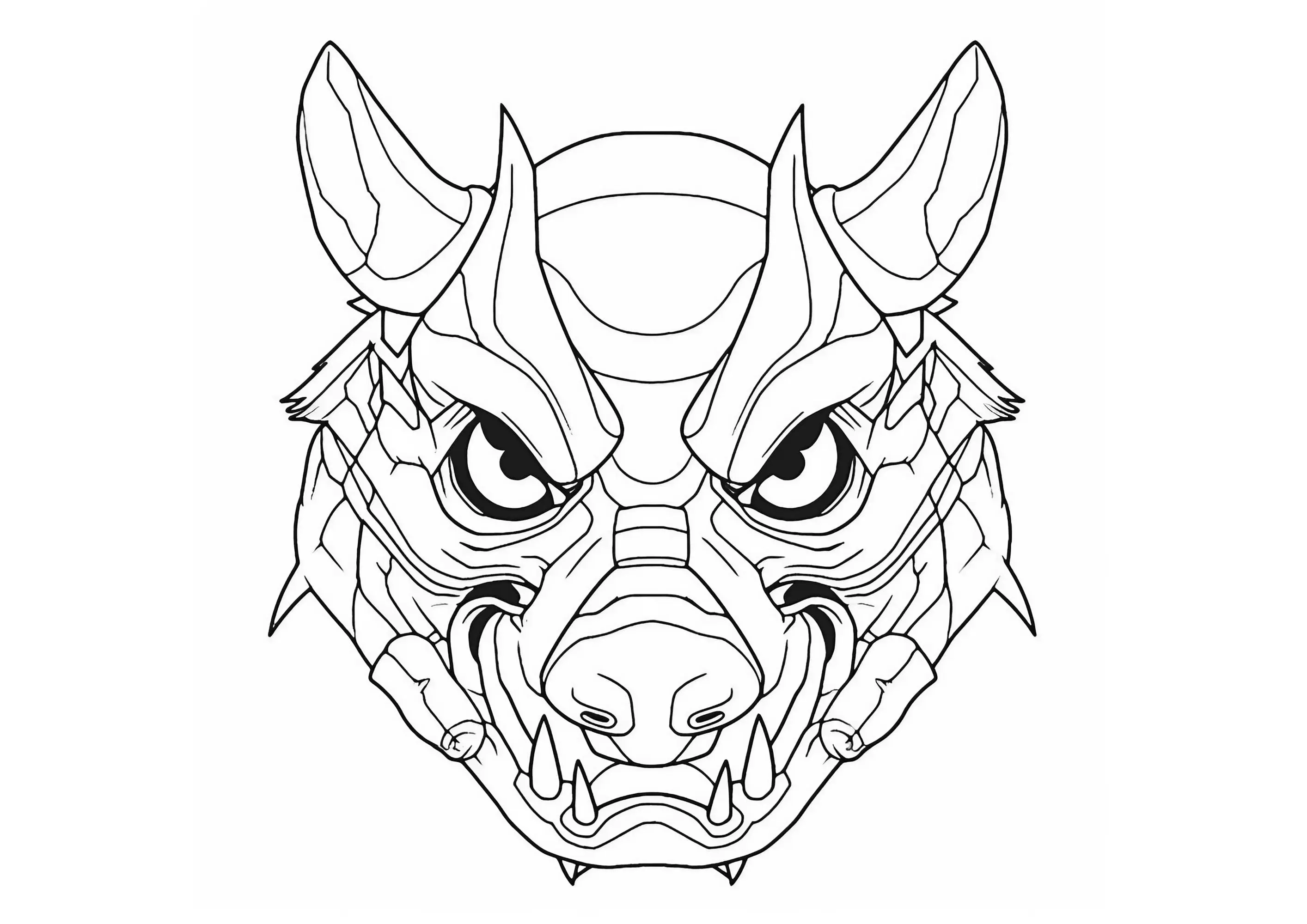 Seltsame Kreatur (Demon Slayer) (Ausmalbild zum Ausdrucken und Ausmalen für Kinder)