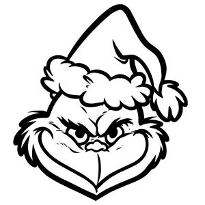 Grinch-Kopf (Ausmalbild von Der Grinch)