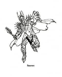 Der Herr der Ringe: Sauron (Ausmalbild)