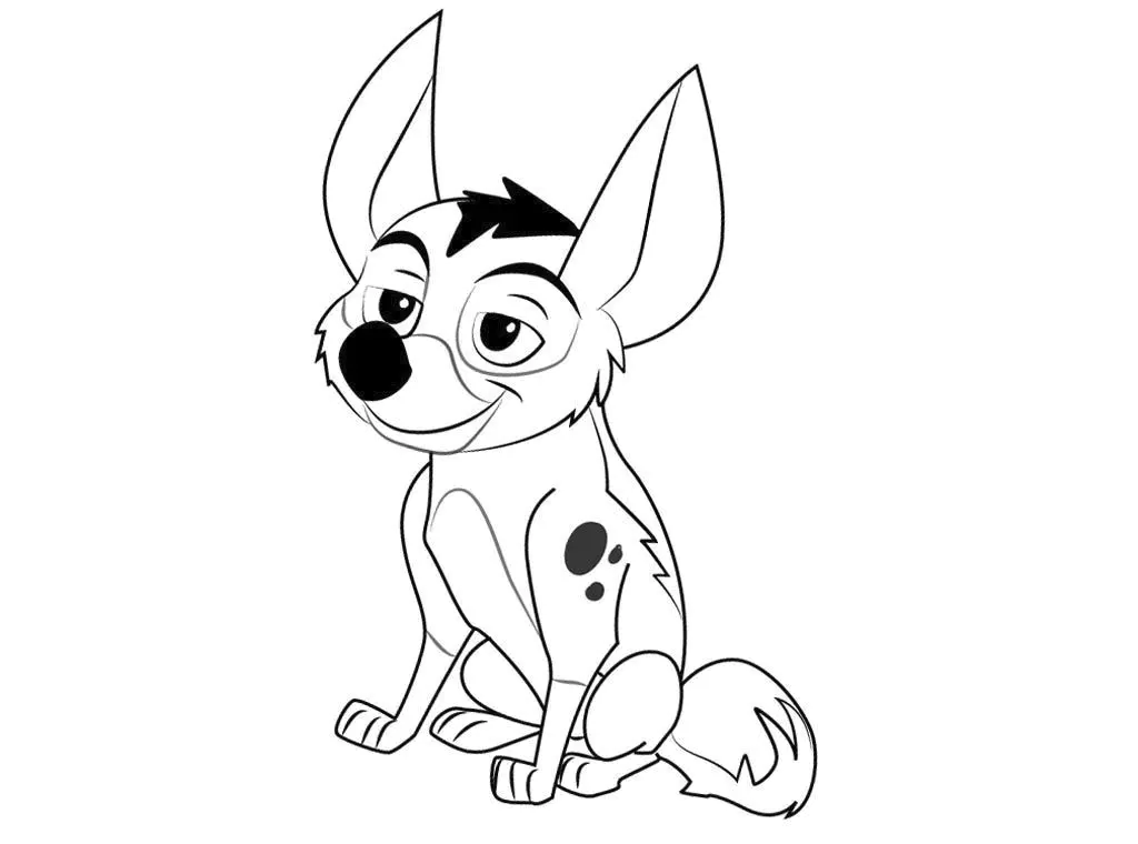 Janja die Hyäne (Ausmalbild von Die Löwenwächter zum Ausdrucken und Ausmalen für Kinder)