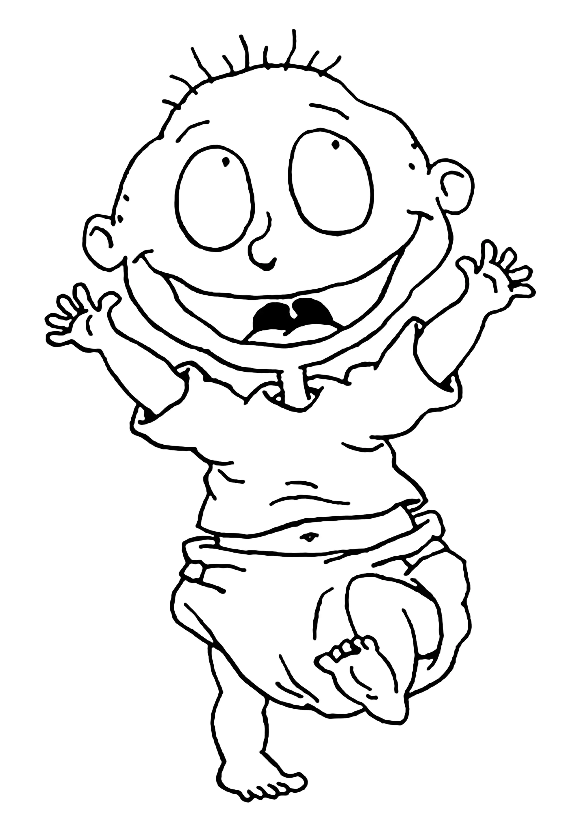 Tommy Gurke (Ausmalbild von Die Rugrats zum Ausdrucken und Ausmalen für Kinder)