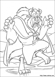 Die Schöne und das Biest Coloriage zum Ausdrucken (Ausmalbild)