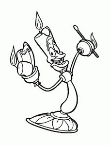 Die Schöne und das Biest Coloriage zum Ausdrucken (Ausmalbild)