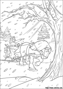 Die Schöne und das Biest Coloriage zum Ausdrucken (Ausmalbild)