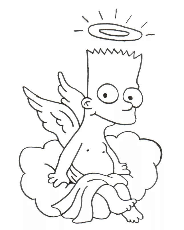 Kostenlose Die Simpsons-Zeichnung zum Ausdrucken und Ausmalen