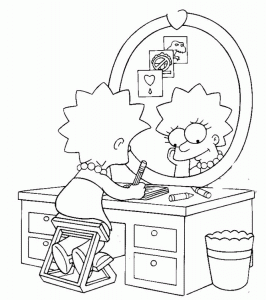Die Simpsons Coloriage zum kostenlosen Ausdrucken (Ausmalbild)