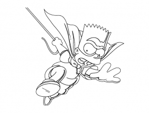 Die Simpsons Coloriage zum kostenlosen Ausdrucken (Ausmalbild)