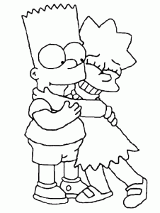 Bild von Die Simpsons zum Ausdrucken und Ausmalen