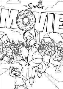 Simpsons-Filmplakat (Ausmalbild von Die Simpsons)