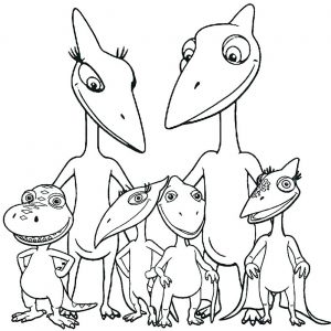 Velociraptor-Familie (Ausmalbild von Dinosaurier)