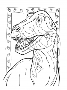 Dinosaurier-Collage zum kostenlosen Ausdrucken (Ausmalbild)