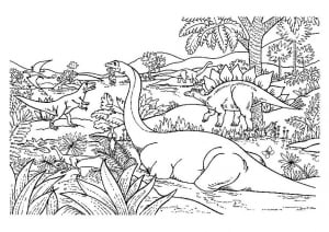 Dinosaurier Malbuch (Ausmalbild)