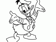 Ausmalbilder von Donald Duck zum Ausdrucken und Ausmalen für Kinder