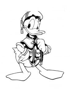 Donald Duck Coloriage zum Ausdrucken (Ausmalbild)