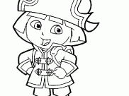 Ausmalbilder von Dora zum Ausdrucken und Ausmalen für Kinder