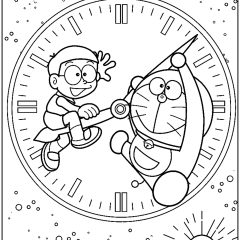 Ausmalbilder von Doraemon zum Ausdrucken und Ausmalen für Kinder