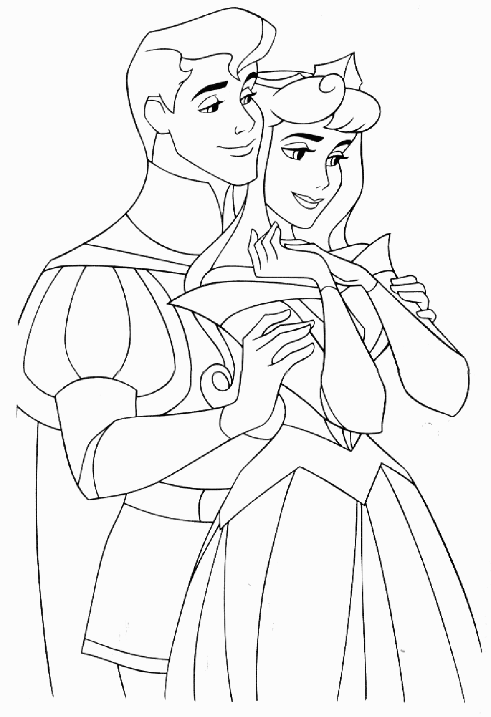 La Dornroschent Coloriage zum Ausdrucken für Kinder (Ausmalbild von Dornroschen zum Ausdrucken und Ausmalen für Kinder)
