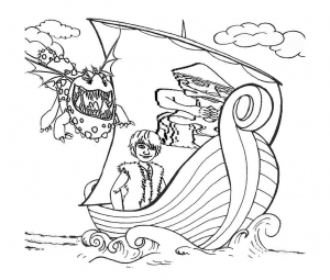 Zeichnung von Drachenzähmen leicht gemacht kostenlos zum Herunterladen und Ausmalen (Ausmalbild von Drachenzaehmen leicht gemacht)