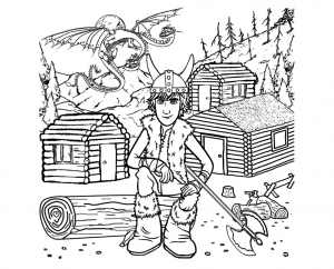 Ausmalbilder von Drachenzähmen leicht gemacht für Kinder (Ausmalbild von Drachenzaehmen leicht gemacht)