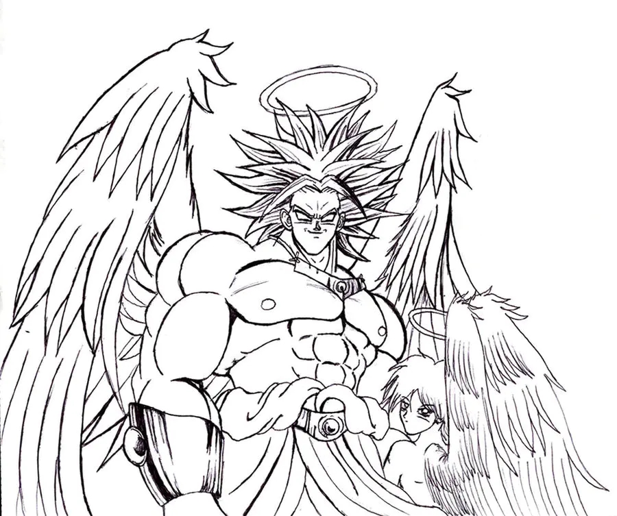Broly Legendärer Tod (Fan Art) (Ausmalbild von Dragon Ball zum Ausdrucken und Ausmalen für Kinder)