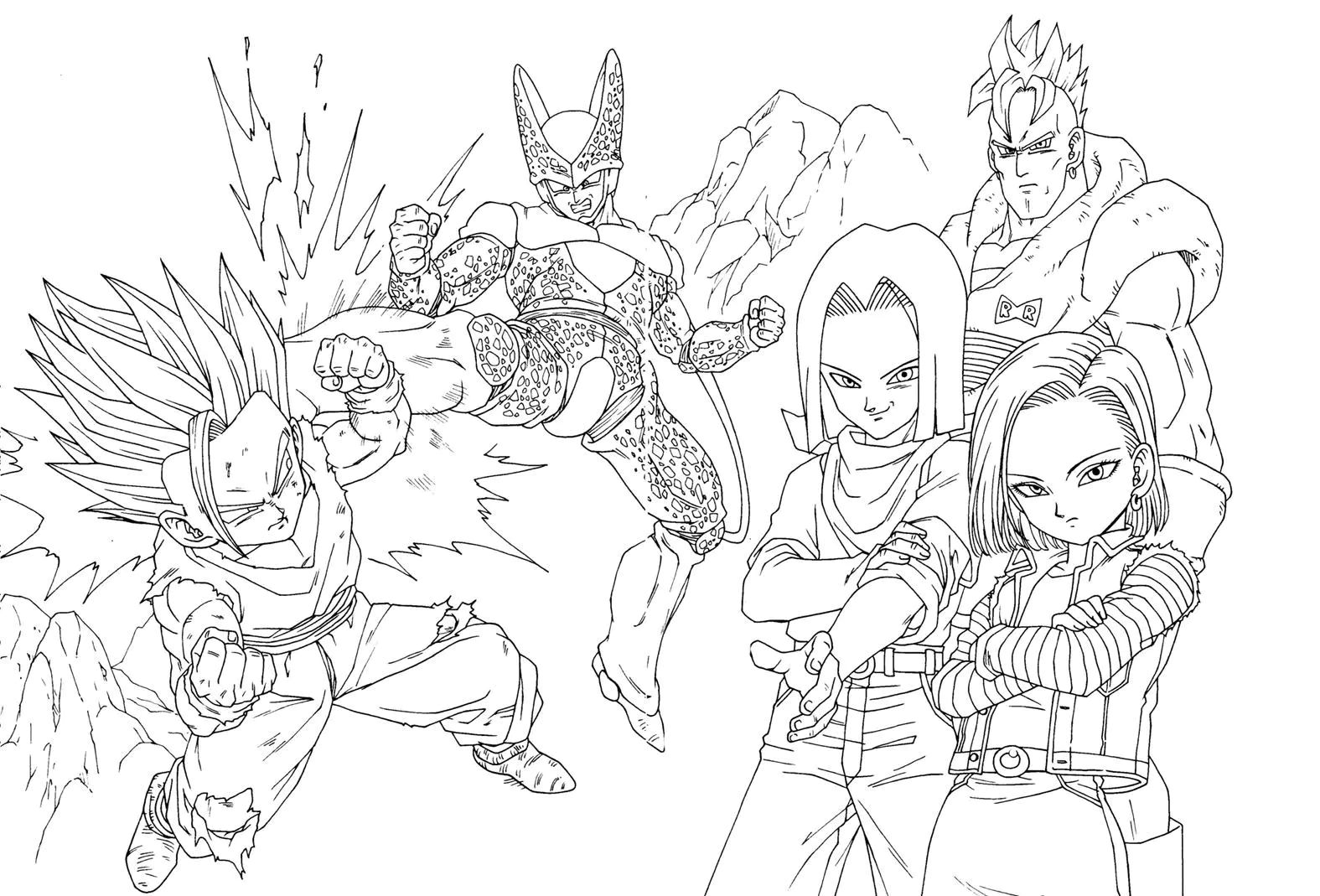 Coloriages-dragon-ball-z-8 (Ausmalbild von Dragon Ball zum Ausdrucken und Ausmalen für Kinder)