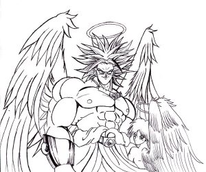Broly Legendärer Tod (Fan Art) (Ausmalbild von Dragon Ball)