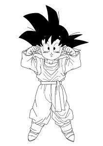 Junger Goku (Ausmalbild von Dragon Ball)