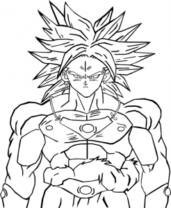 Broly Super Saiyan - Körper (Ausmalbild von Dragon Ball)