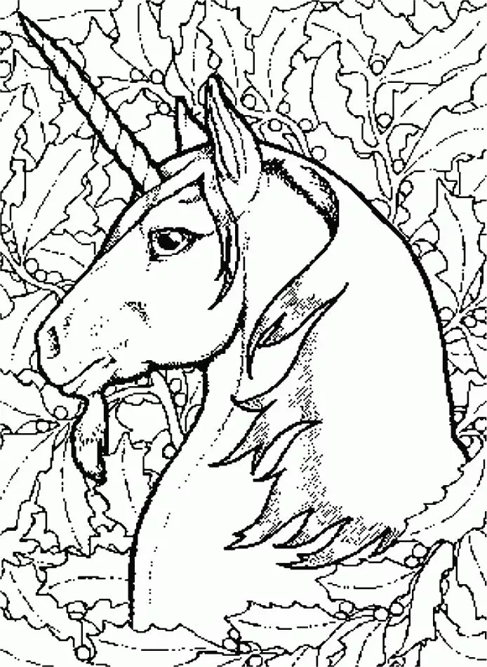 Kostenlose Einhorn-Zeichnung zum Ausdrucken und Ausmalen (Einhoerner)