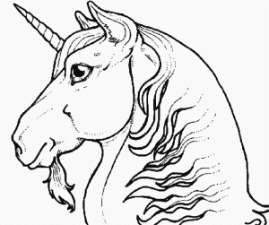 Kostenlose Einhorn-Malvorlage zum Ausmalen (Ausmalbild von Einhoerner)