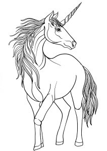 Majestätisches großes Einhorn (Ausmalbild von Einhoerner)