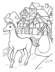 Einhorn-Malvorlage für Kinder (Ausmalbild von Einhoerner)