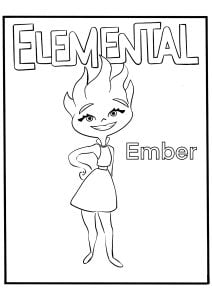 Ember, oder das Feuer. (Ausmalbild von Elementar)