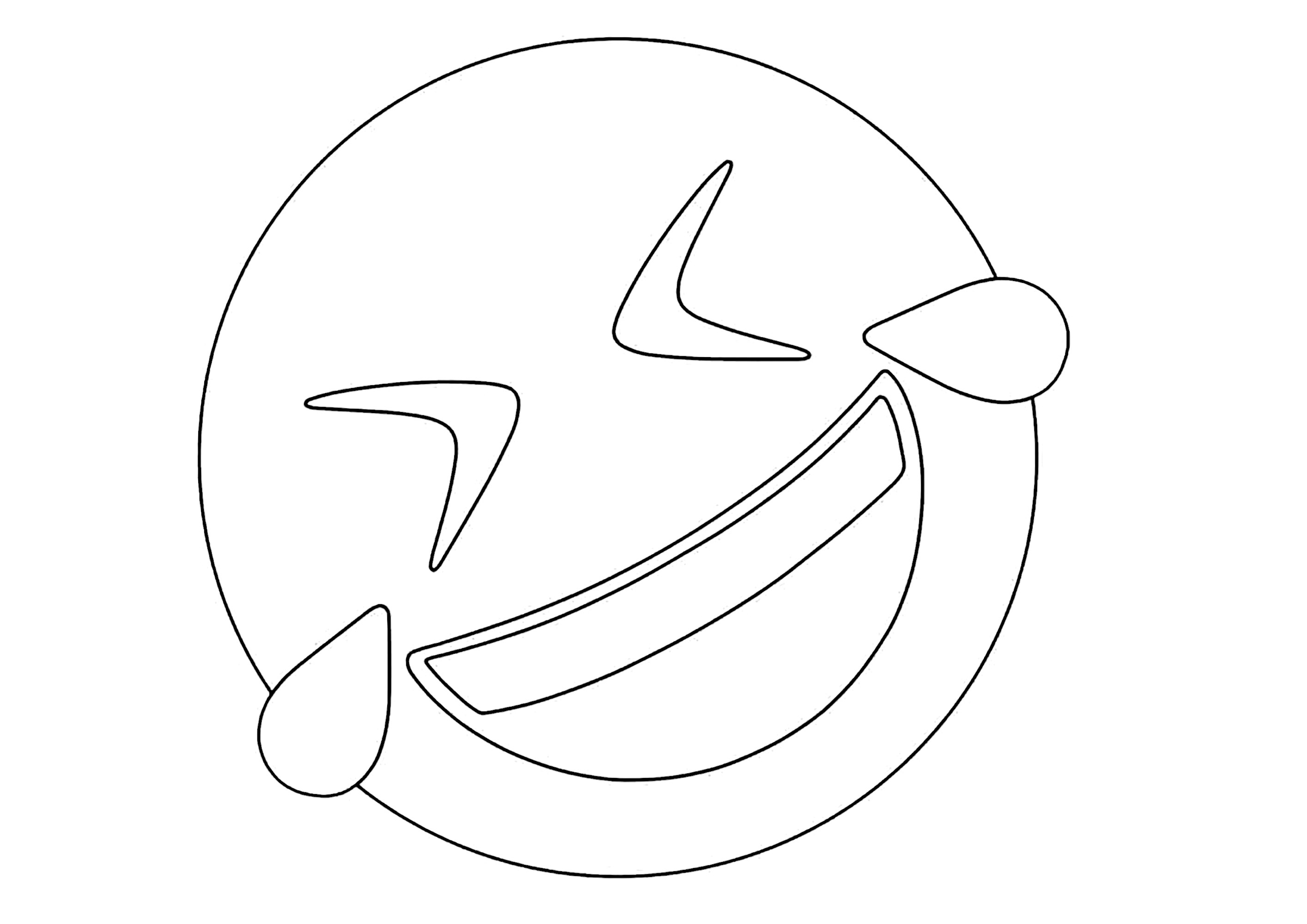 Emoji LOL (Ausmalbild zum Ausdrucken und Ausmalen für Kinder)