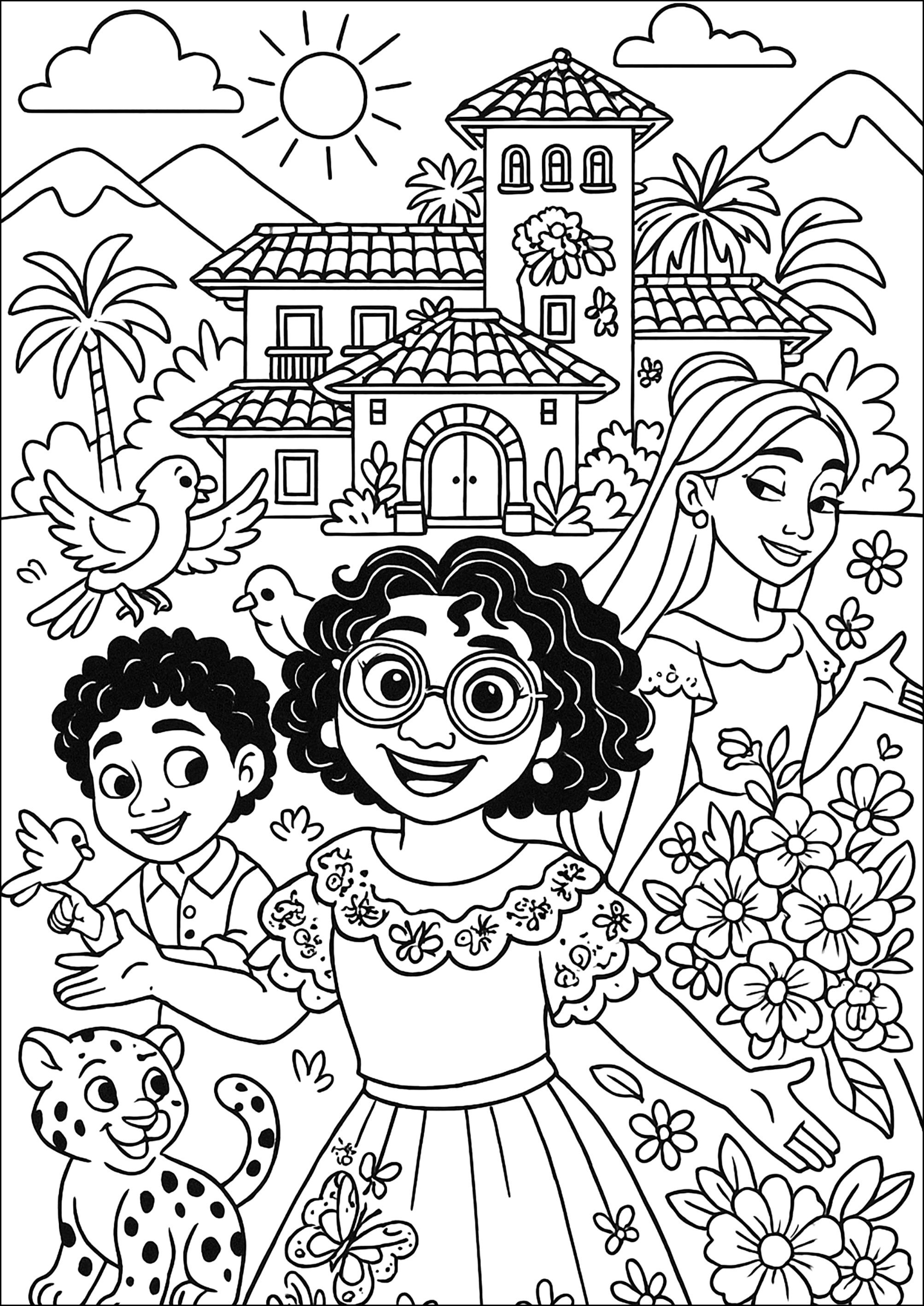 Kostenlose Ausmalbilder für Kinder von encanto (Ausmalbild zum Ausdrucken und Ausmalen für Kinder)