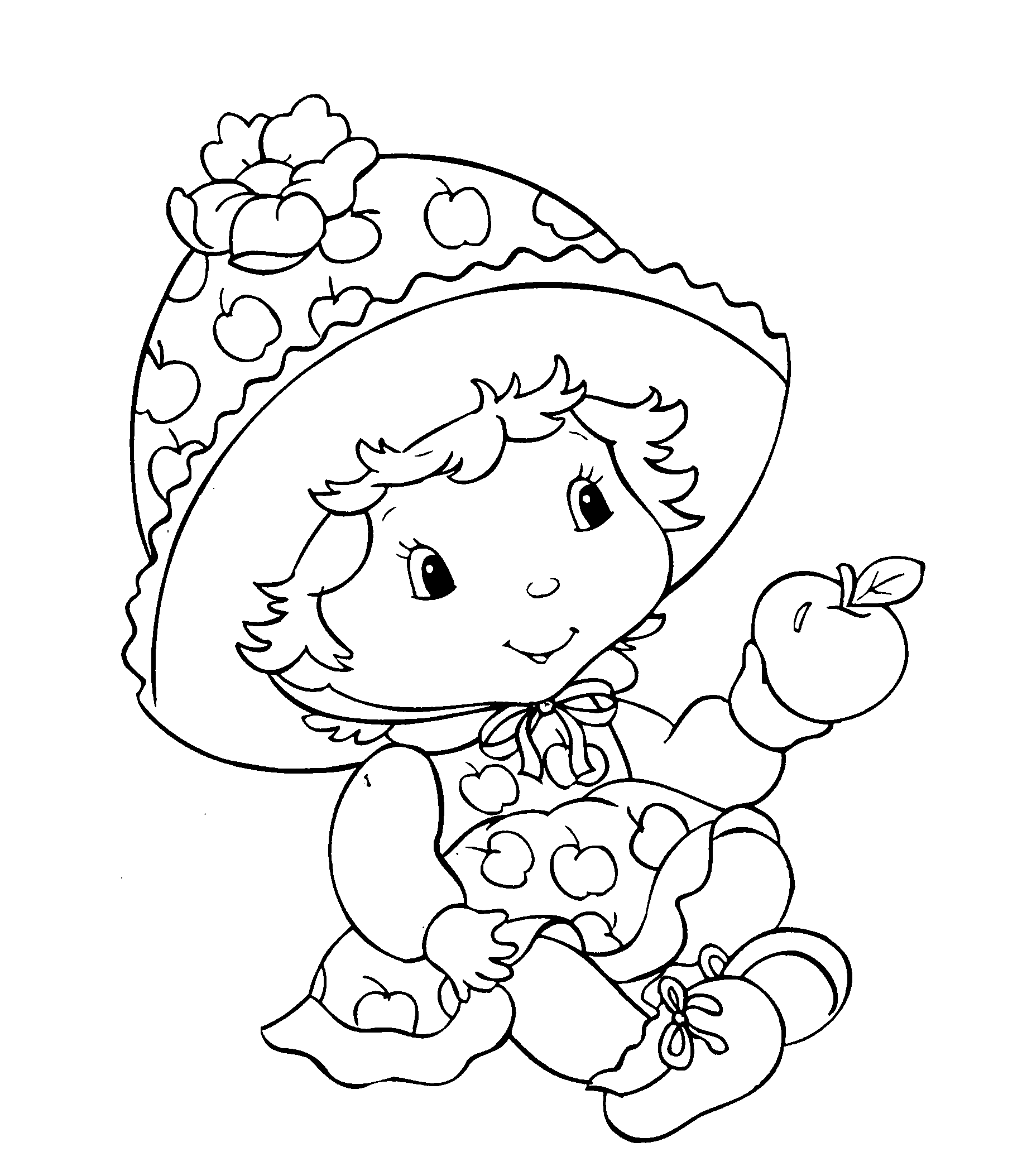 Charlotte aux Erdbeeren Malbuch für Kinder zum Ausmalen. (Erdbeermaedchen Erdbeerli)