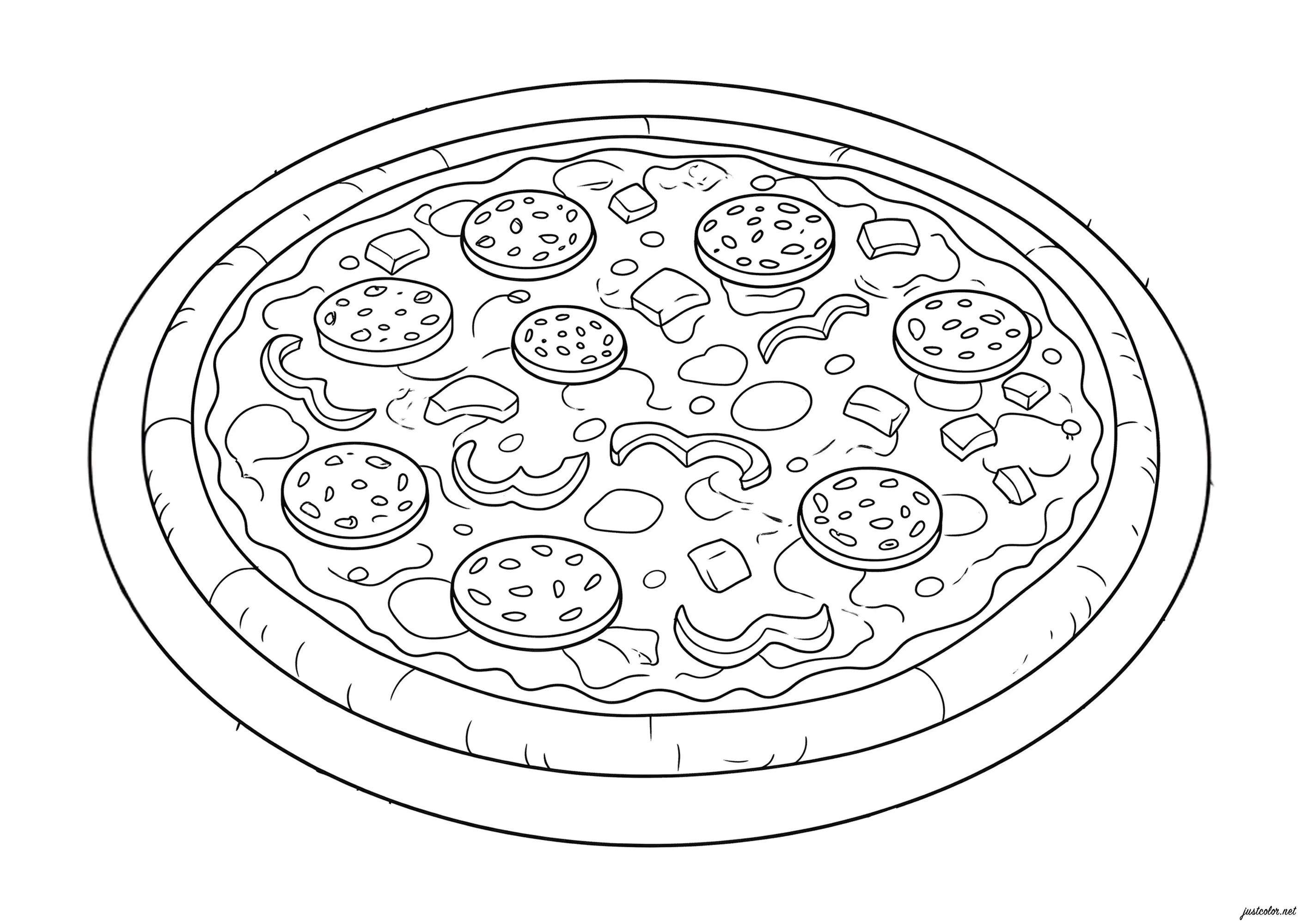 Kostenlose einfache Ausmalbilder für Kinder zum Thema Essen (Ausmalbild zum Ausdrucken und Ausmalen für Kinder)