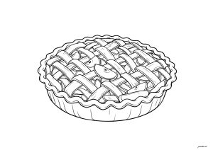 Ein schöner Apfelkuchen (Ausmalbild von Essen)