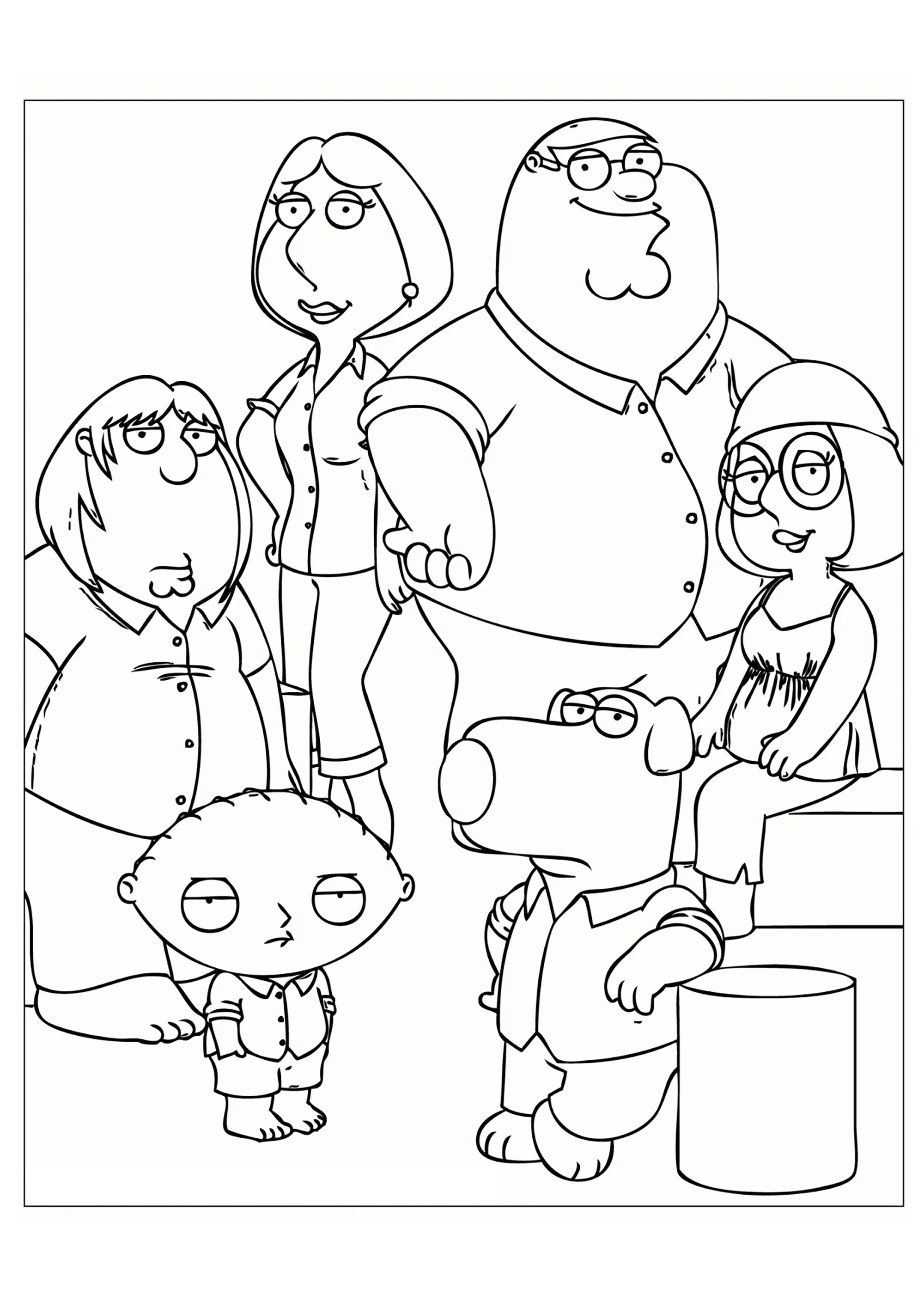 Ausmalbilder für Kinder kostenlos von family-guy (Ausmalbild von Family Guy zum Ausdrucken und Ausmalen für Kinder)