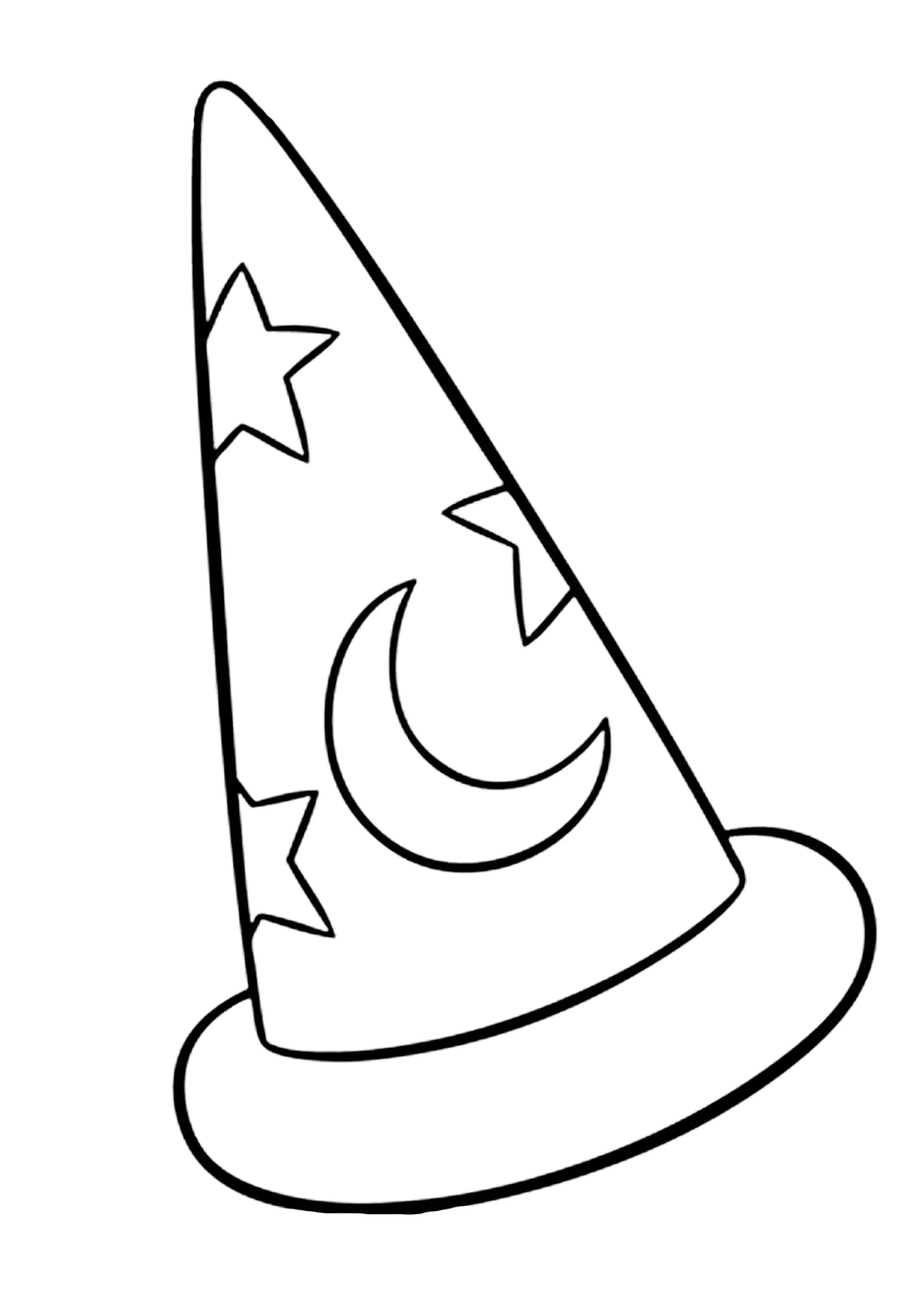 Mickeys Zaubererhut (Ausmalbild von Fantasia zum Ausdrucken und Ausmalen für Kinder)