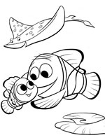 Nemo und sein Vater Marin (Ausmalbild von Findet Nemo)