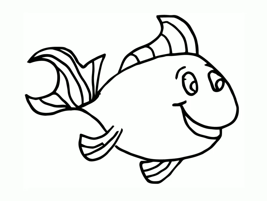 Fische Coloriage zum Ausdrucken (Ausmalbild zum Ausdrucken und Ausmalen für Kinder)